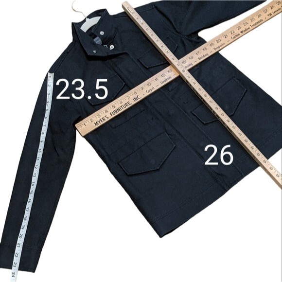 Everlane The modern utility military-esque zip front cotton jacket black  XS - Picture 4 of 8